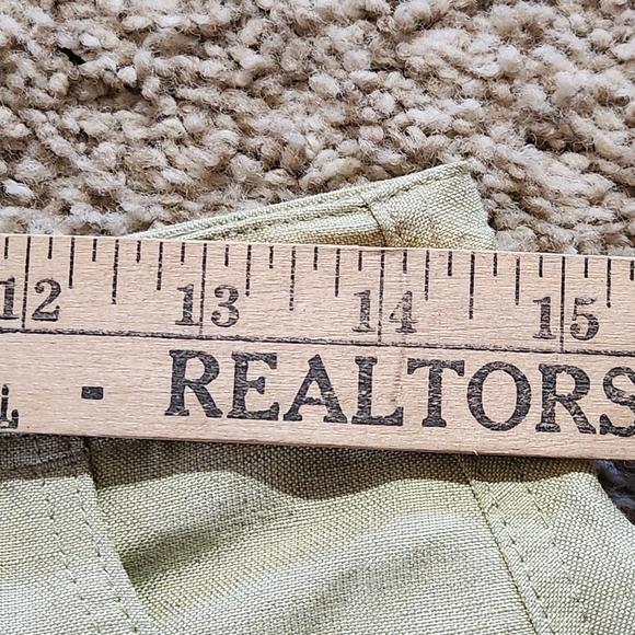 NWT VTG Sigrid Olsen Linen Blend Shorts Size 10 Color Key Lime - Picture 4 of 13